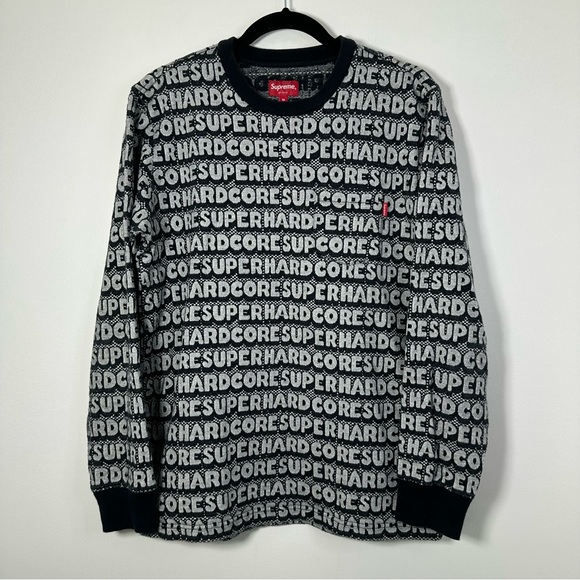 Supreme Men’s Super Hardcore Patterned Crewneck Sweater Size M - Picture 1 of 8